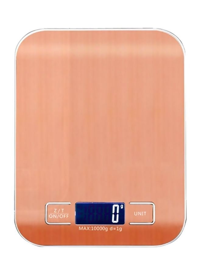 Stainless Steel Platform Electronic Scale Rose Gold/Blue 180x18x140mm